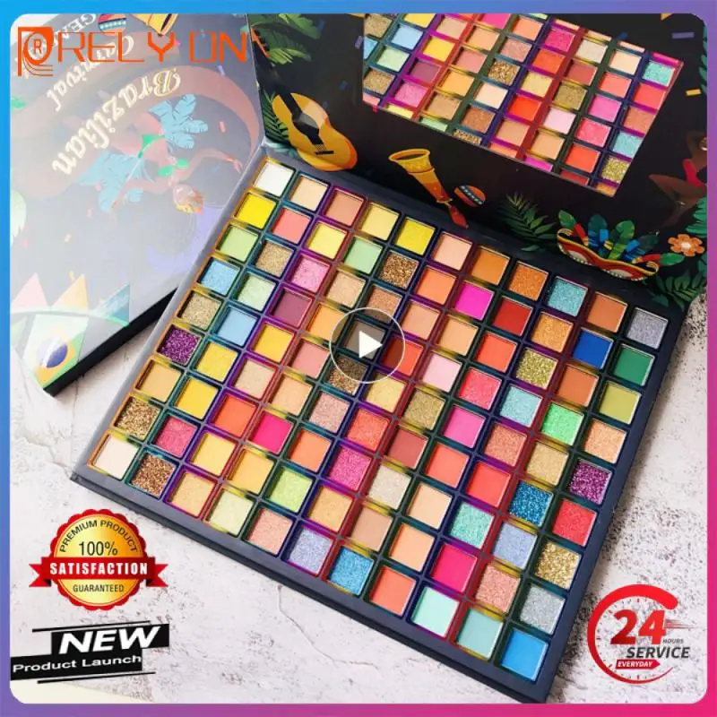 

99 Colors Eye Makeup Powder Carnival Eyeshadow Palette Neon Pigment Matte Glitter High-gloss Pearlescent Waterproof Тени