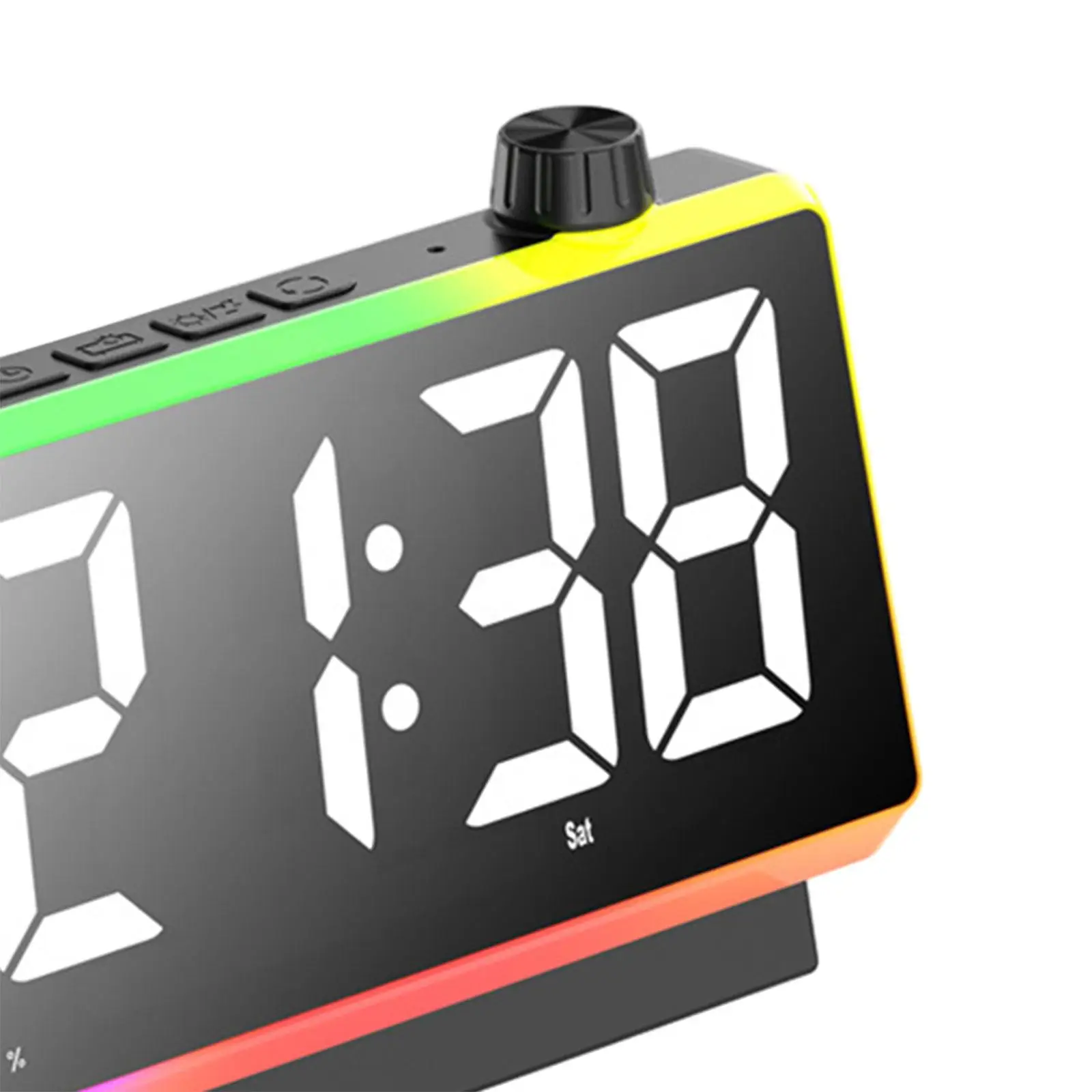 Projection Alarm Clock Rechargeable USB Digital Brightness Adjustable for Nursery Kids Adults Office Living Room Sleepers