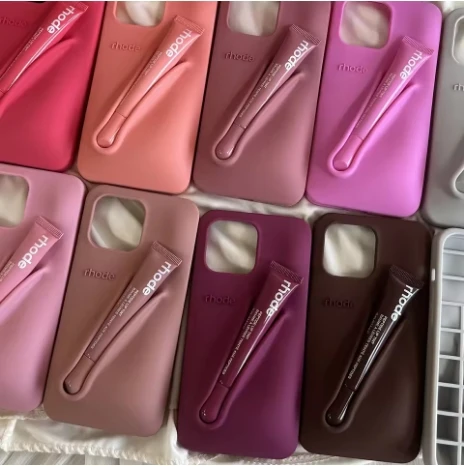 Осеннее издание новый держатель для губ Rhode DIY мягкий силиконовый чехол iPhone 16 15 14 13