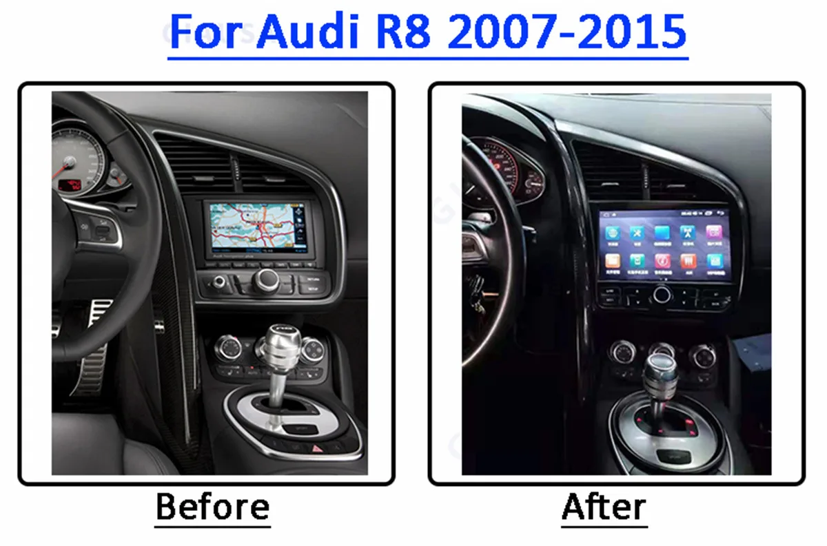Android 13 256G для Audi R8 2007-2015 Автомобильный GPS-навигатор Авто Стерео HeadUnit
