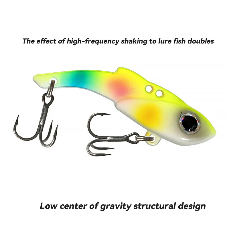 Bazooka-Vibration Fishing Lure Радужные воблеры Прыжковый биомиметический металлический