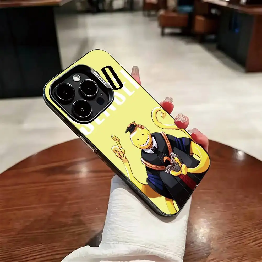Фото Чехол для телефона Ansatsu K-Kyoshitsu Koro-sensei для iPhone 17, 16, 15, 14, 13, 12, 11 Plus, Pro Max, XS, цветной, серебристо-черный №5