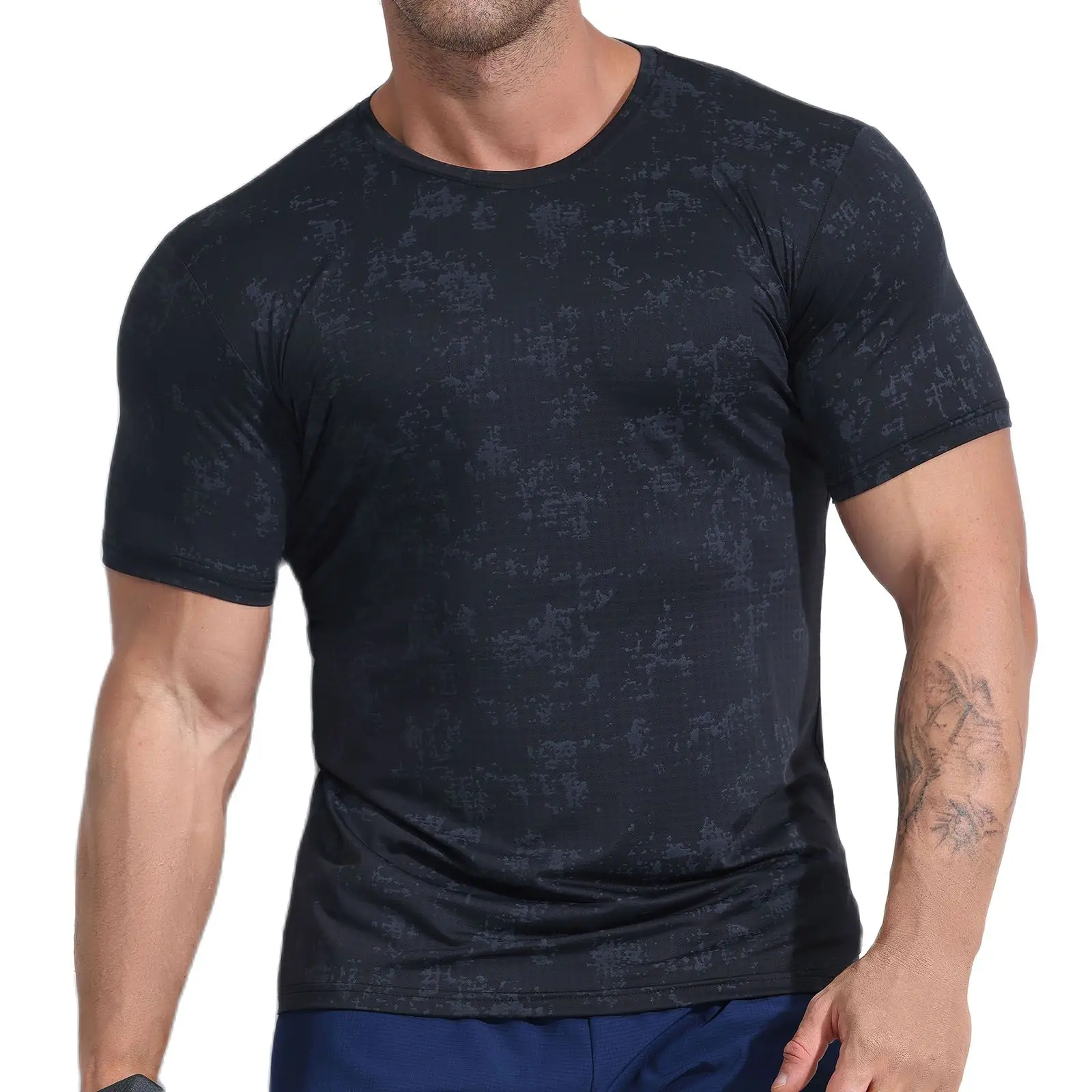 

Men's Sportswear Quick Dry Short Sleeve Sport T Shirt Mesh Hole Gym Jerseys Fitness Shirt Training Running T-Shirt