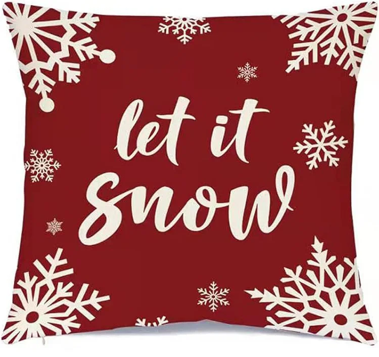 Рождественская наволочка полиэстер велюр 40x40 см