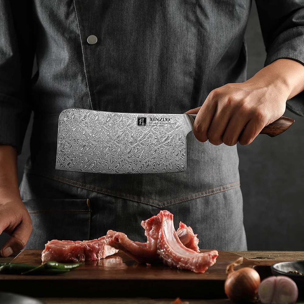 XINZUO 6 9-дюймовый измельчитель костей высокоуглеродистый 110 слоев двухъядерный