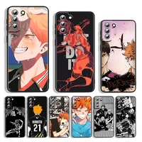 silicone cover anime volleyball haikyuu for samsung s22 s21 s20 fe ultra s10e s10 s9 s8 s7 s6 edge plus black phone case