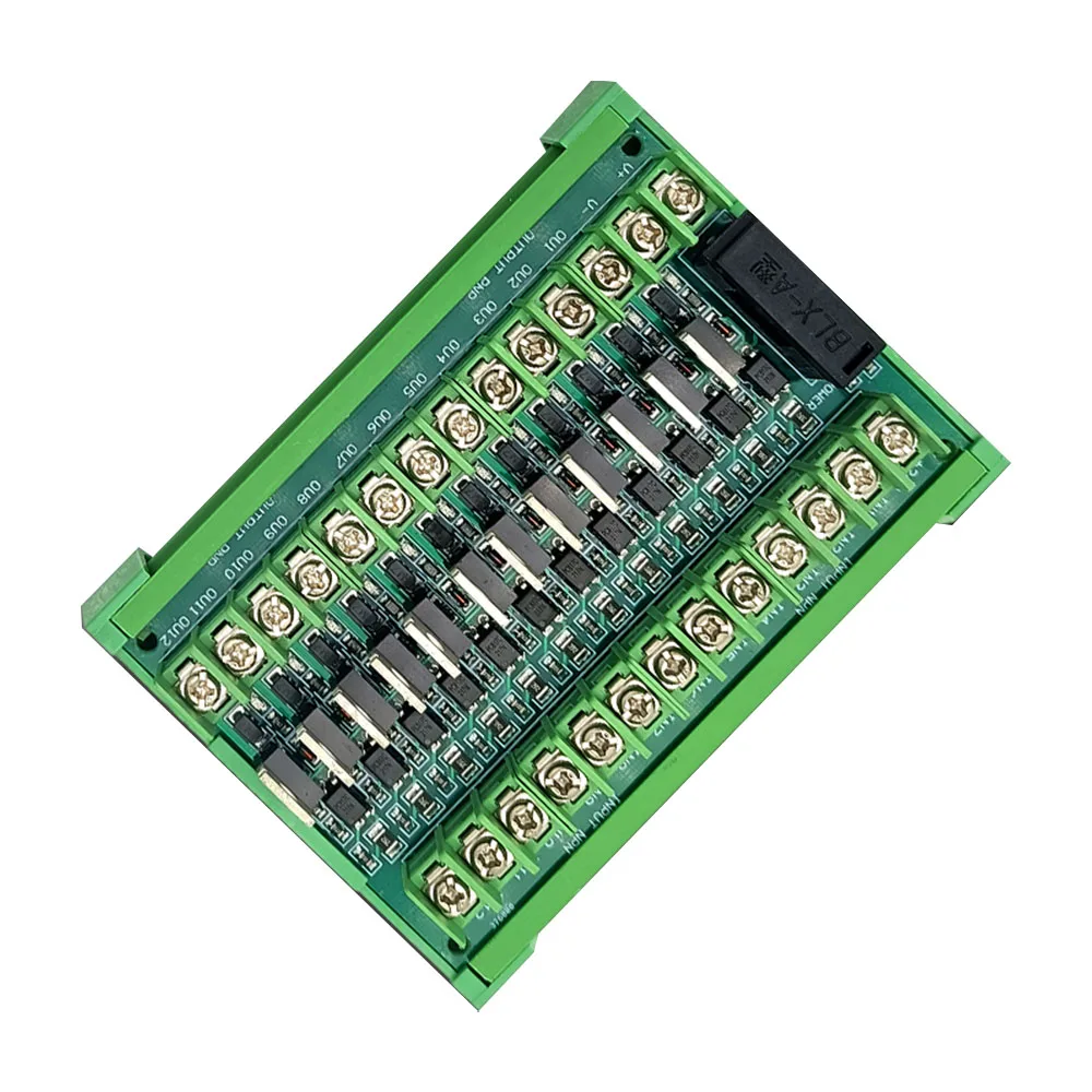 12 Way PLC Amplifier Board Protection Board, Drive Board NPN Input, PNP Output, with Module Frame 12-CHANNEL