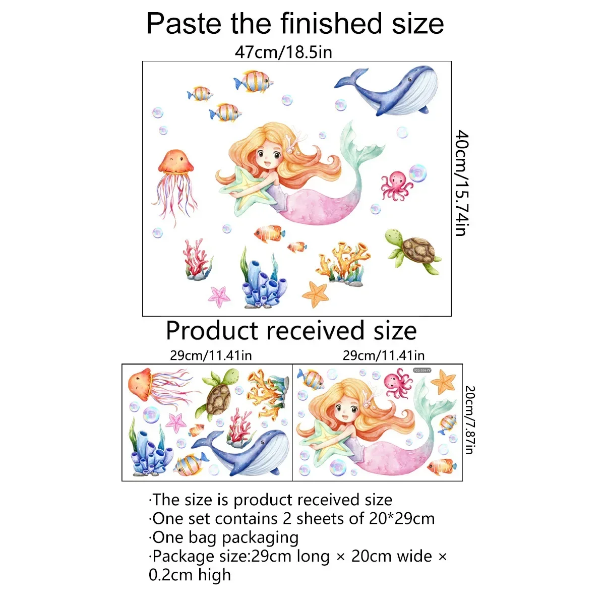 

Светящиеся наклейки "Русалка" MOONBIFFY для стен