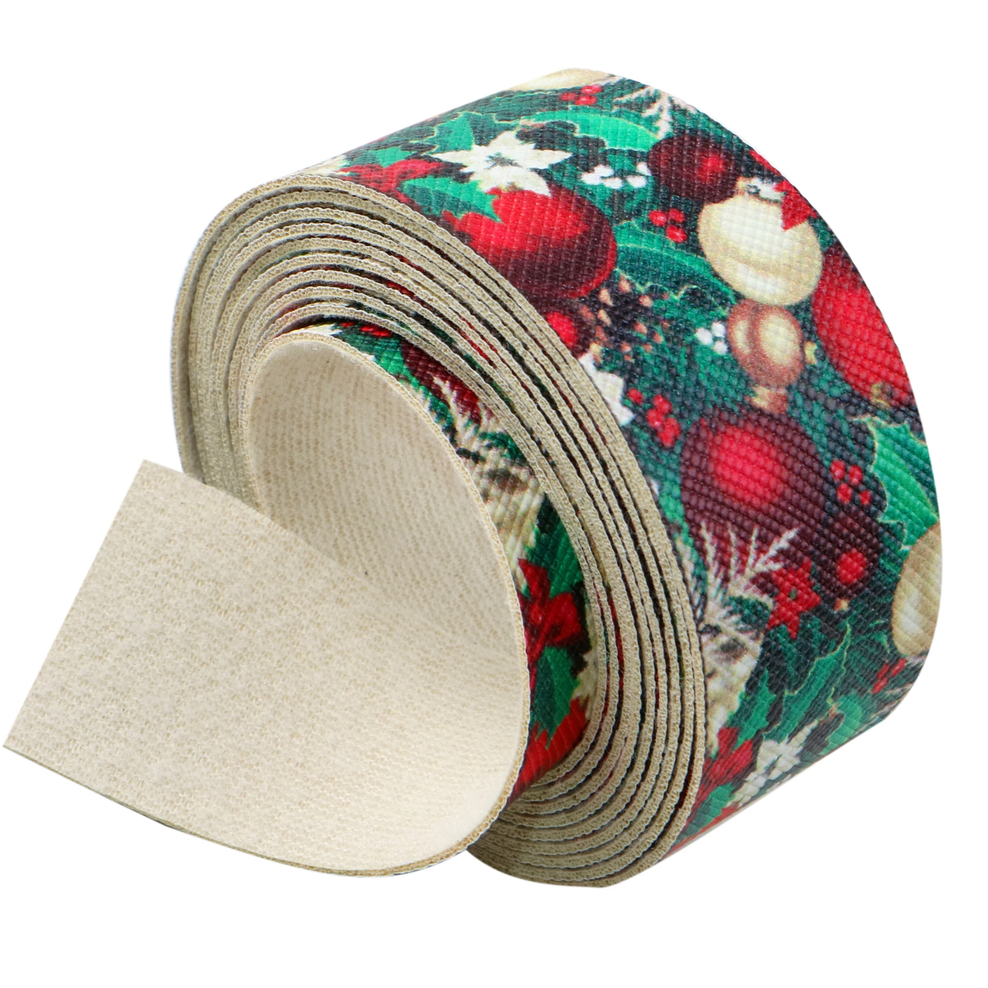 Лента из искусственной кожи с рождественским принтом 2 5*140 см