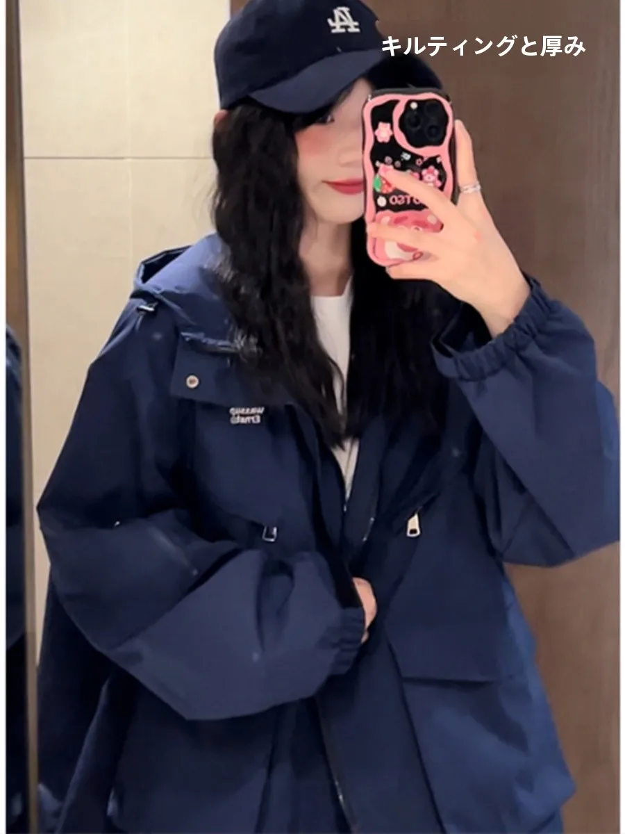 Американская винтажная куртка-карго с капюшоном на хлопковой подкладке Верхняя