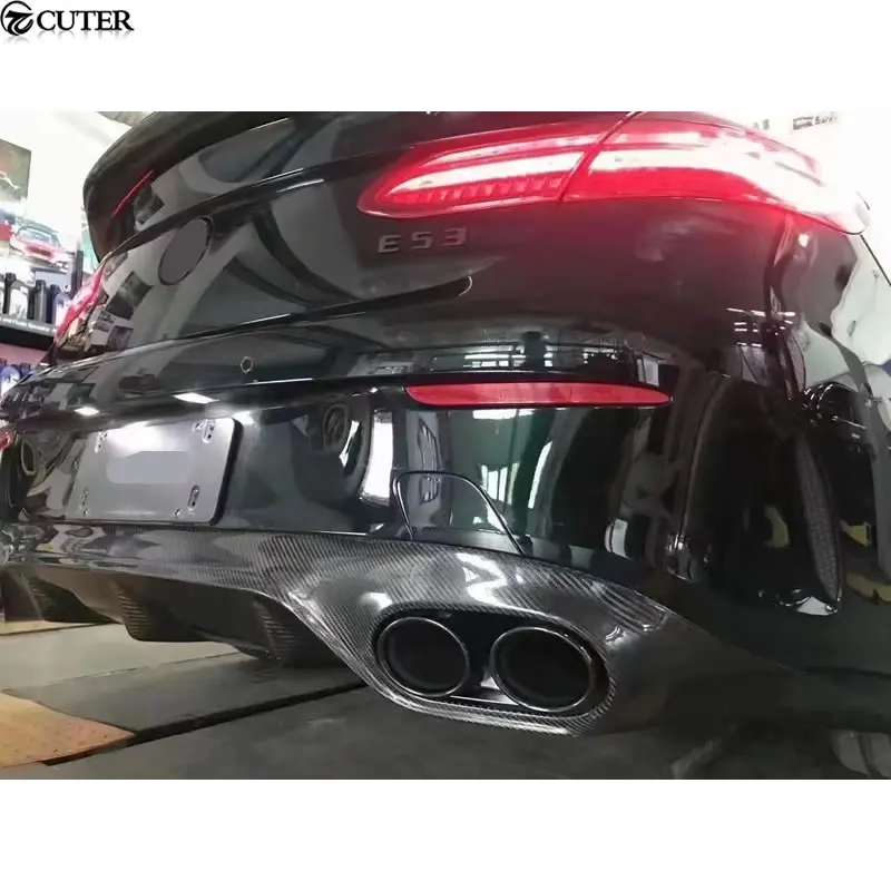 W238 E Coupe E53 задний диффузор из углеродного волокна наконечники выхлопной трубы