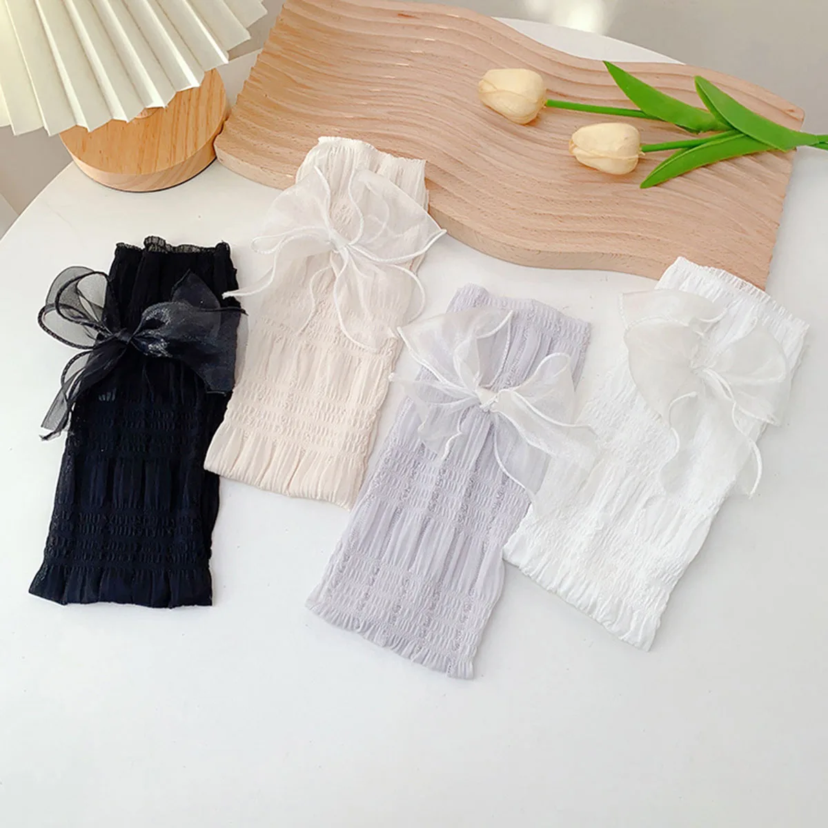 Летние защитные перчатки для танцев универсальные стильные балетные шелковые