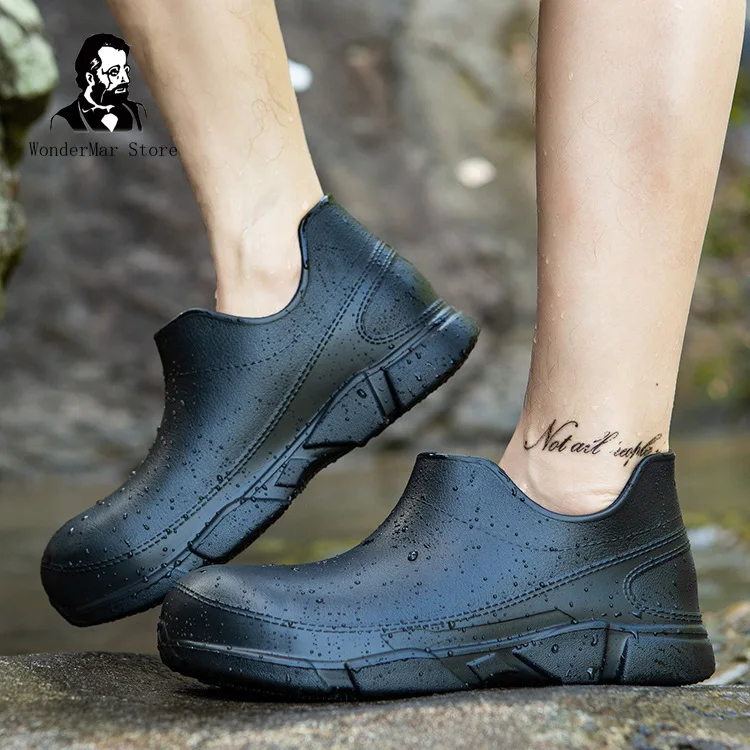 

t rain shoes, fashionable low cut short tube water boots, chef boots