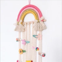children room wall hanging decoration tassel rainbow baby girl hair clips headwear storage arrangement strap hair accessories