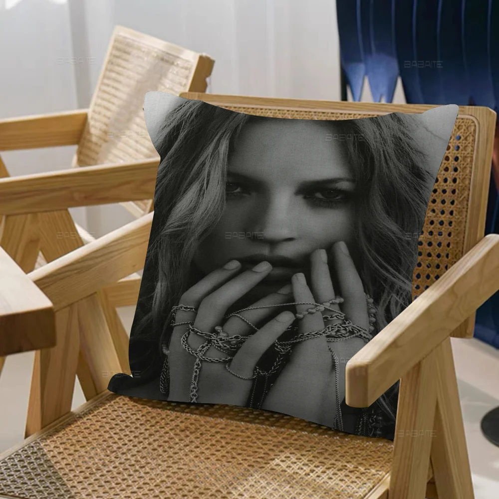 Sexy Supermodel Kate Moss 45*45cm Cushion Cover Pillow Decor Pillowcase Home For Couch