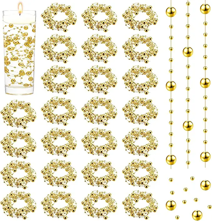 

24 Pieces Pearl String Party Beads Decoration Clothes Ornament Tailor