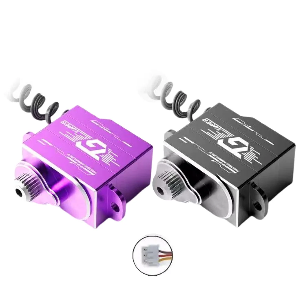 Фото TG RCING TG Super 1/24 1/28 MINI Металлический сервопривод ZH1.5 Разъем Черный/Фиолетовый (25T Сервопривод Внешний диаметр 4,9 мм) №1