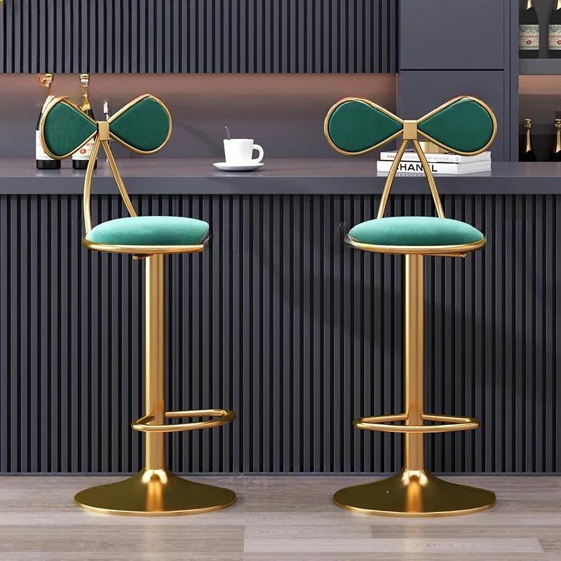 Барный стул с подголовником салонный в скандинавском стиле современные табуреты