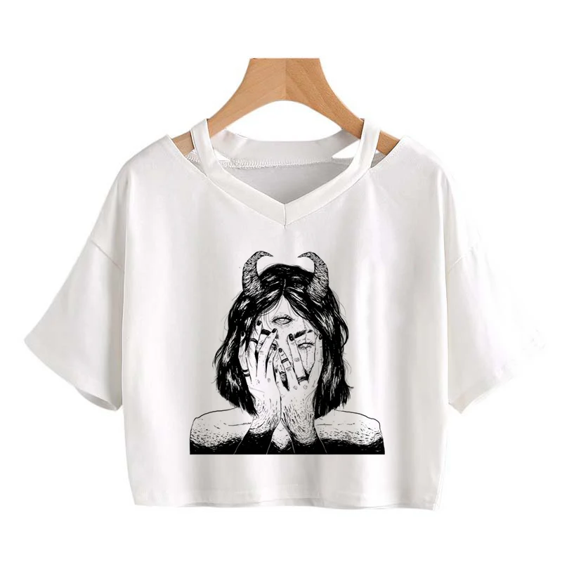 

Женский топ с коротким рукавом и V-образным вырезом