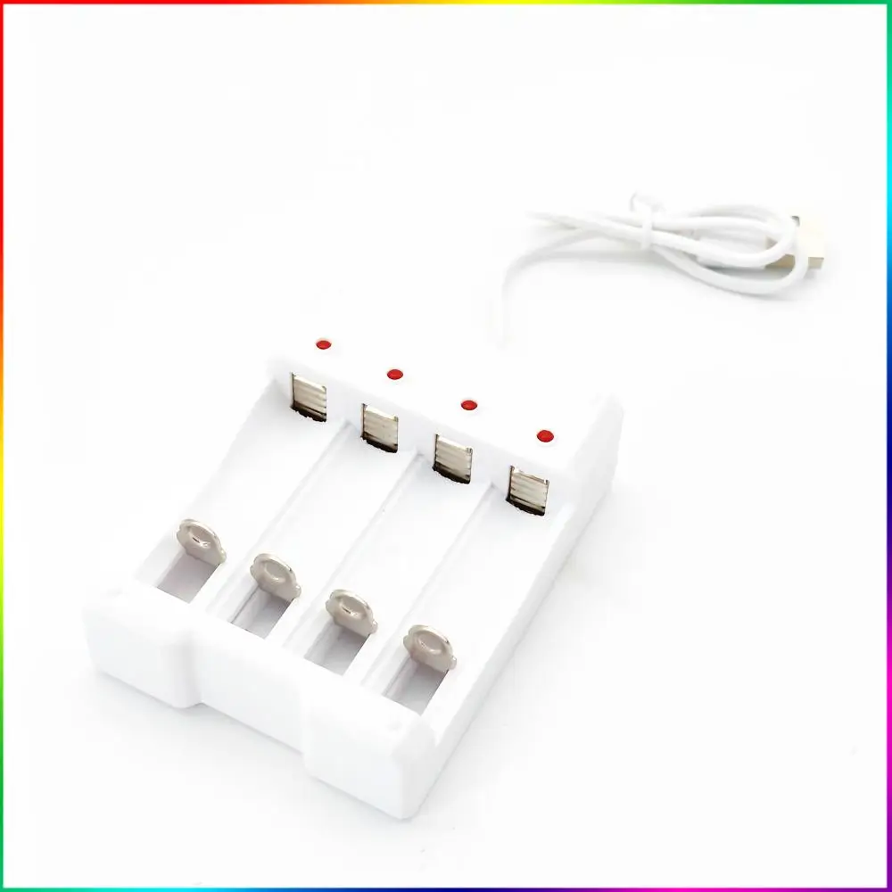 

USB Plug 4 Slot Battery Charger For AA AAA 5V NiMH NiCD Rechargeable Batteries