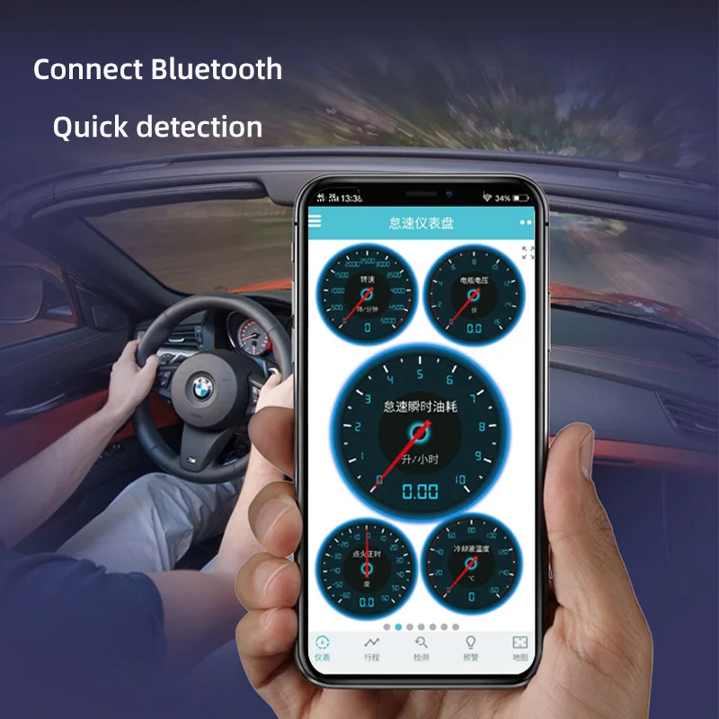 Bluetooth Obd2 автоматический диагностический инструмент Elm327 цельный сканер OBD2