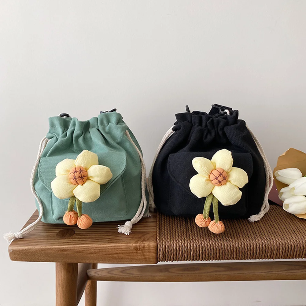 

Тканевые сумки на плечо с подвеской в виде потрясающего цветка, женские модные сумки-портфели, сумка-мессенджер на шнурке, милая мягкая сумка для отпуска