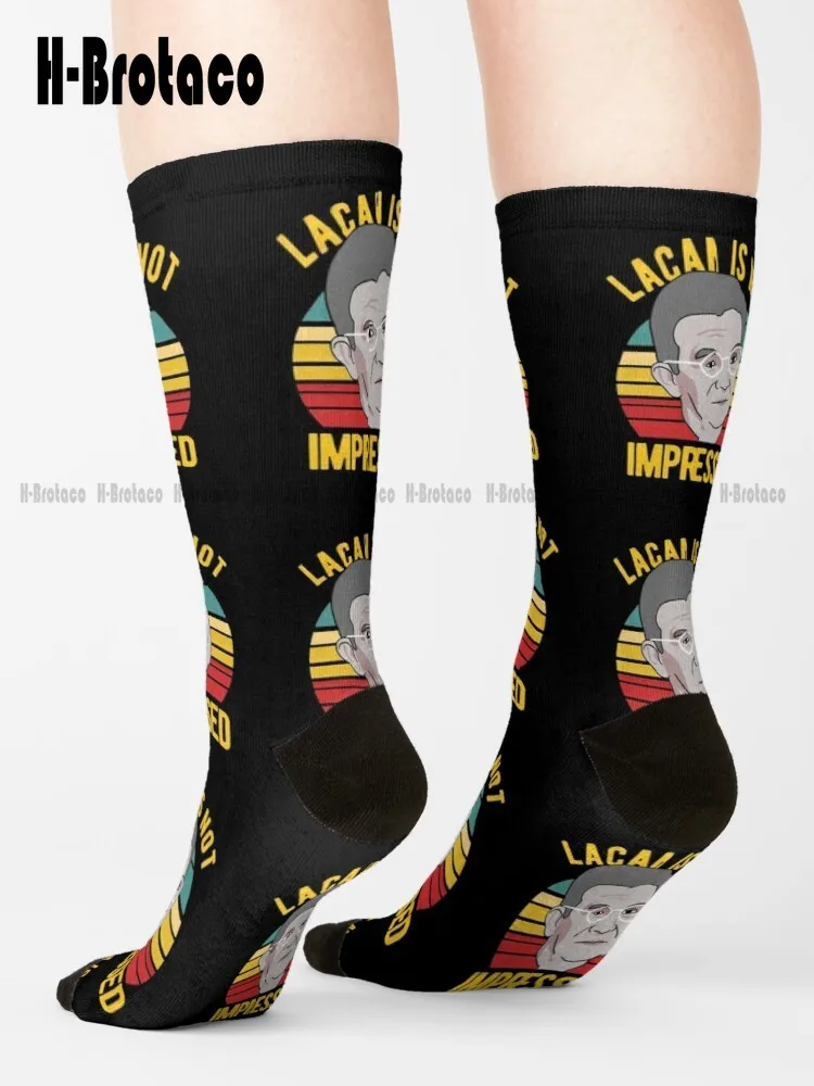 Lacan Is Not Impressed - Philosophy Socks Volleyball Socks Comfortable Best Girls Sports Cartoon Teen Youth Socks Casual Art