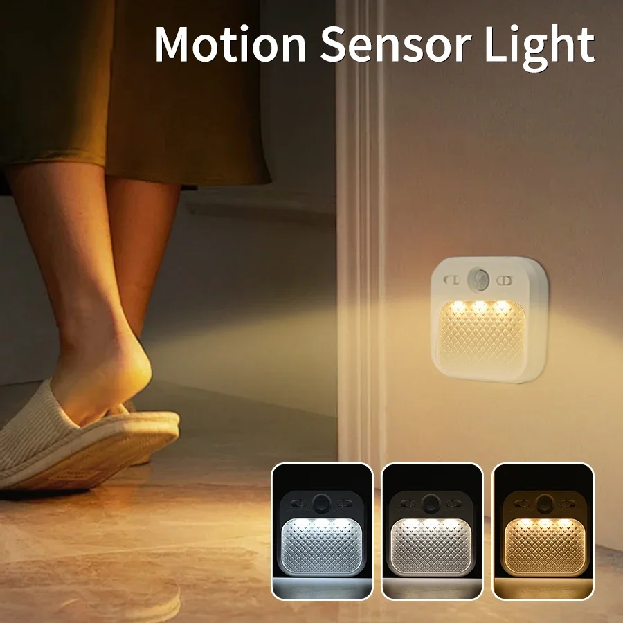 Датчик движения электронная лампа с квадратным основанием для спальни лестницы