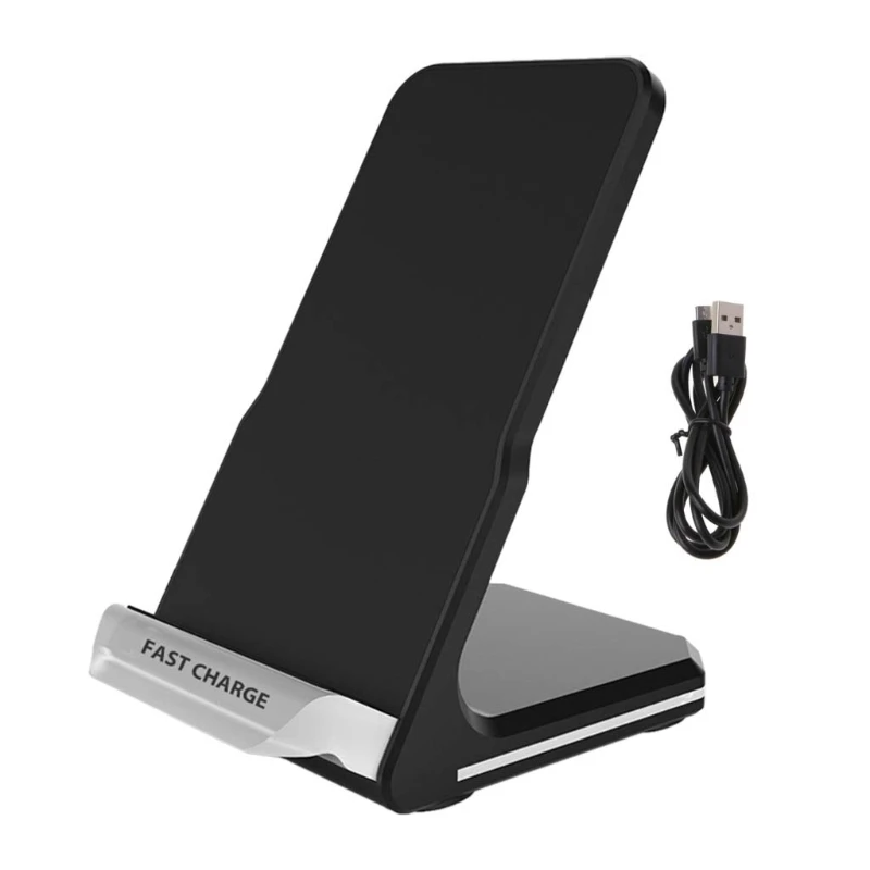 

Подставка для быстрой зарядки для телефона 2 катушки Qi Беспроводная зарядная док-станция зарядное устройство Подставка держатель база Быст...