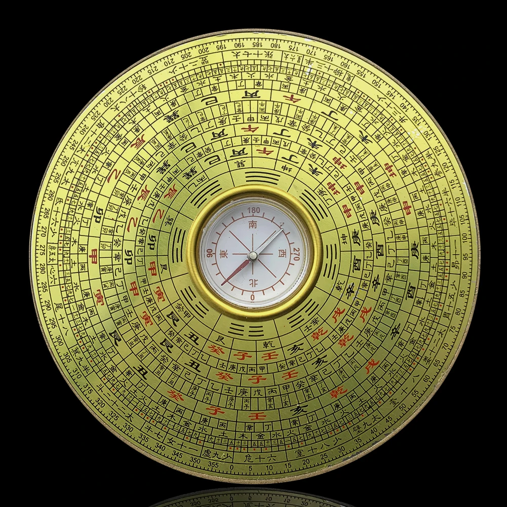 

Metal Chinese Feng Shui Compass Luo Pan Tai Chi Ying Yang Blessed Lucky Professional Luo Jing Yi Master Supplies Home Decor