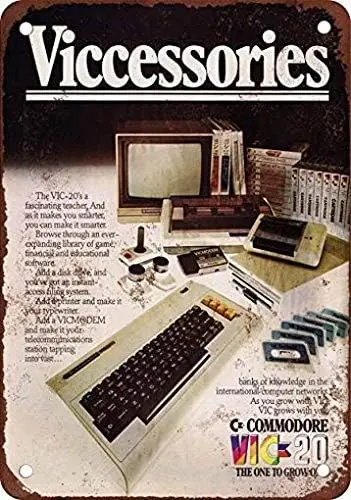 Компьютерные аксессуары Commodore VC-20 1983 года Vntge Look Reproducn Metl Tn Sgn 812 nches