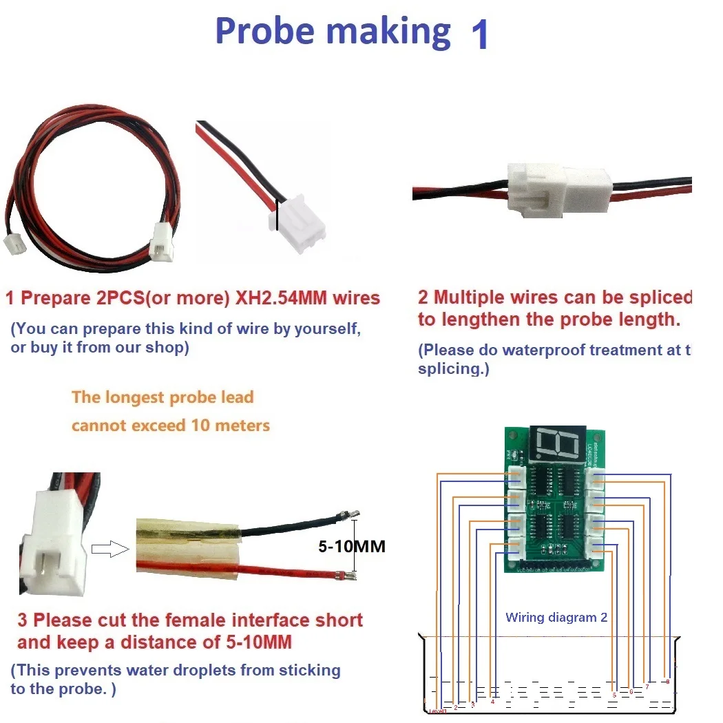 DC 5V 8CH уровень воды цифровая трубка дисплей плата контроллера модуль датчика