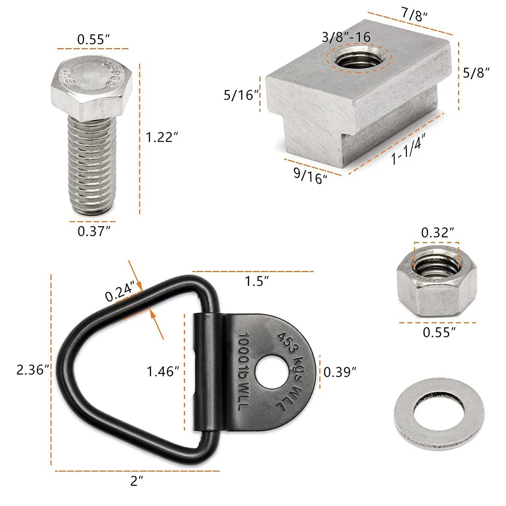 Направляющие для платформы скобы крепления кольца прицепы крюк грузовой Болт