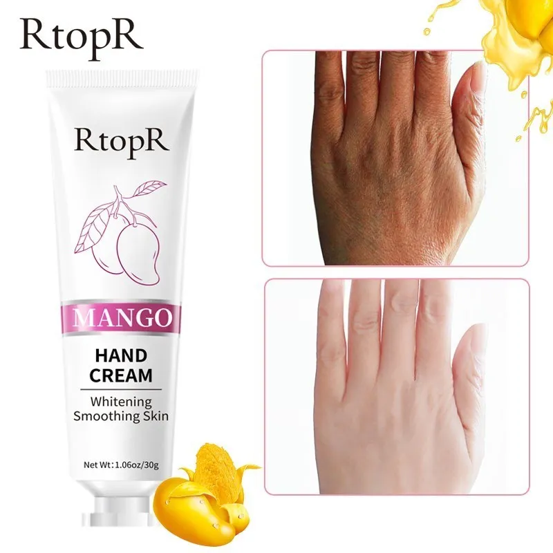 

RtopR Mango Bright Moisturizing Cream Hand Whitening Care Skin Anti-aging Serum Smoothing Wrinkles Hand Care 30g