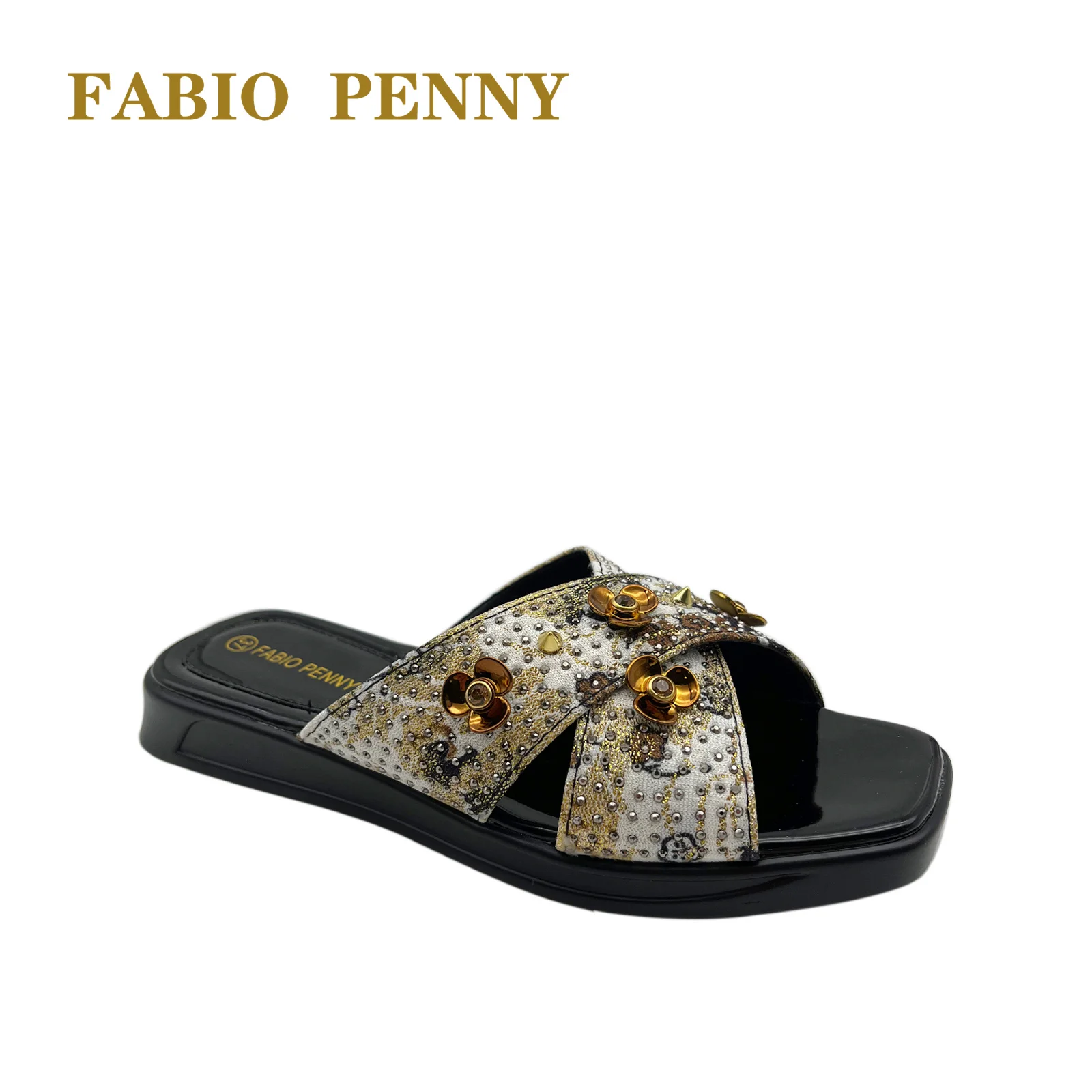 

Африканская мама, Нигерия, популярные тапочки, низкая подошва, цветочный рисунок, шипы, повседневные женские Тапочки большого размера