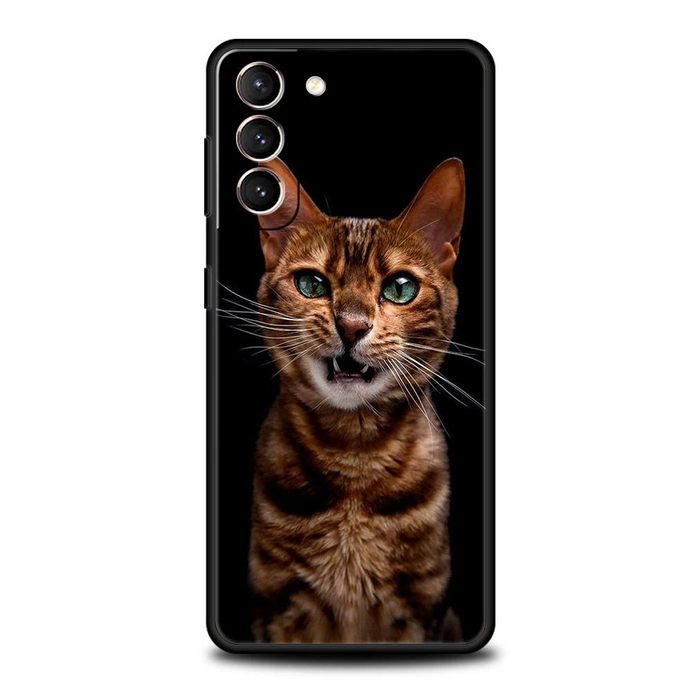 Фото Чехол для телефона Cut Cat для Samsung Galaxy S24 S23 S22 S20 S21 FE Ultra S10 S10E S9 S8 Plus 5G Силиконовый мягкий чехол Coque Capas Сумки №4