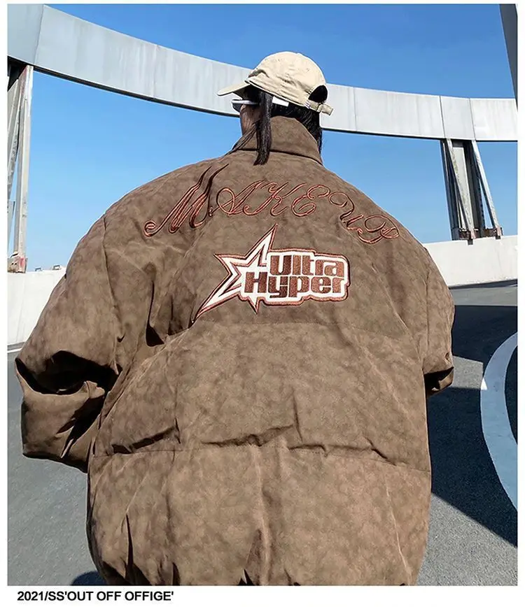 Винтажные зимние мужские парки в стиле хип-хоп куртка большого размера с