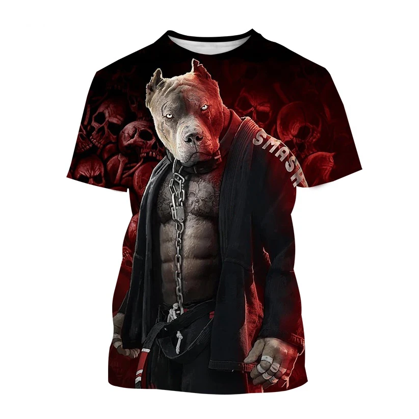 

Summer T-Shirts Brazilian Jiu Jitsu Dog Animals 3D Print Streetwear Men Women Fashion Oversized T Shirt Kids Tees Tops Clothing