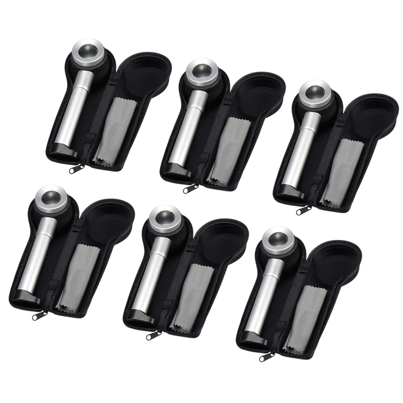 

AT14 6X Handheld 45X Folding Linen Tester Metal Magnifiers Cloth Thread Counter Magnifier With Light Calibration