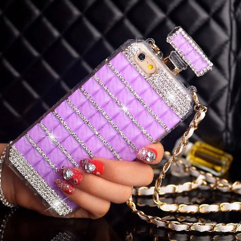 Роскошный блестящий яркий флакон духов с бриллиантами DIY Стразы чехол для