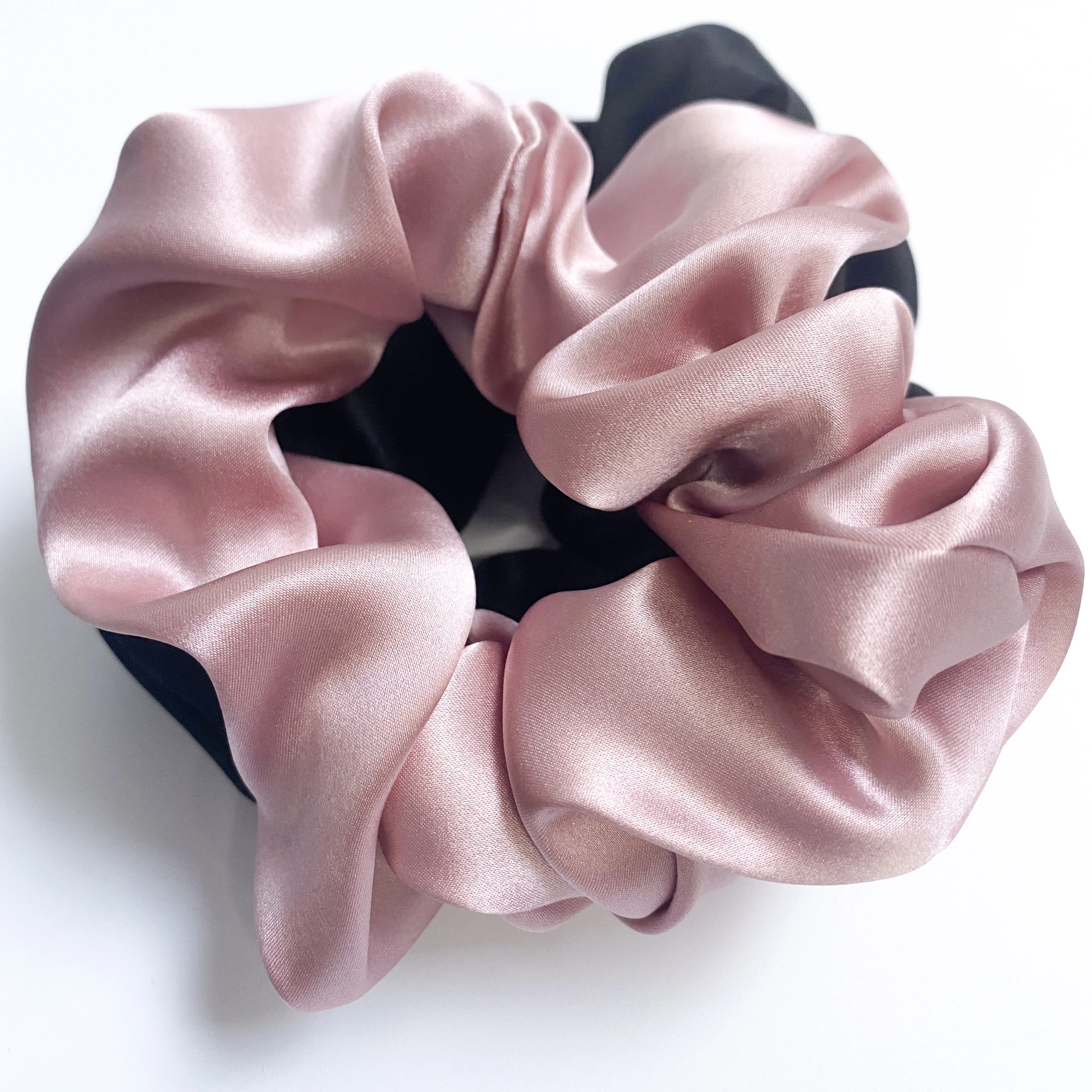 

100% Pure Mulberry Silk Large Scrunchies 5CM Hair Bands Ties Elastics Ropes Simple Ponytail for Women Girls Hair Accessories