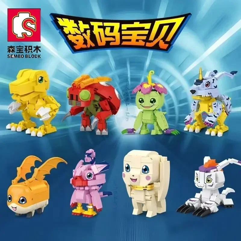 Конструктор дигимон SEMBO игрушечный блок для сборки сражение греймон агумон аниме