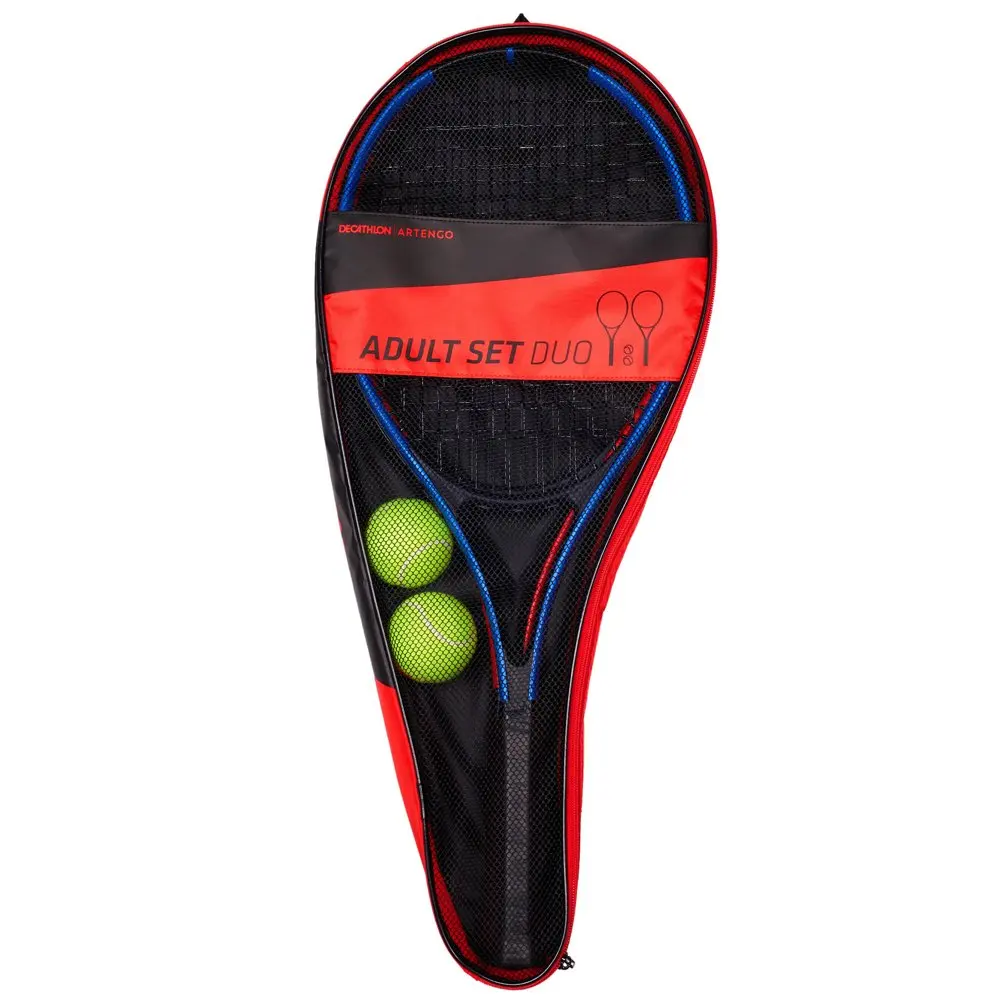 Artengo, Adult Duo Tennis Racquet set, 2 Racquets + 2 Balls + 1 Bag