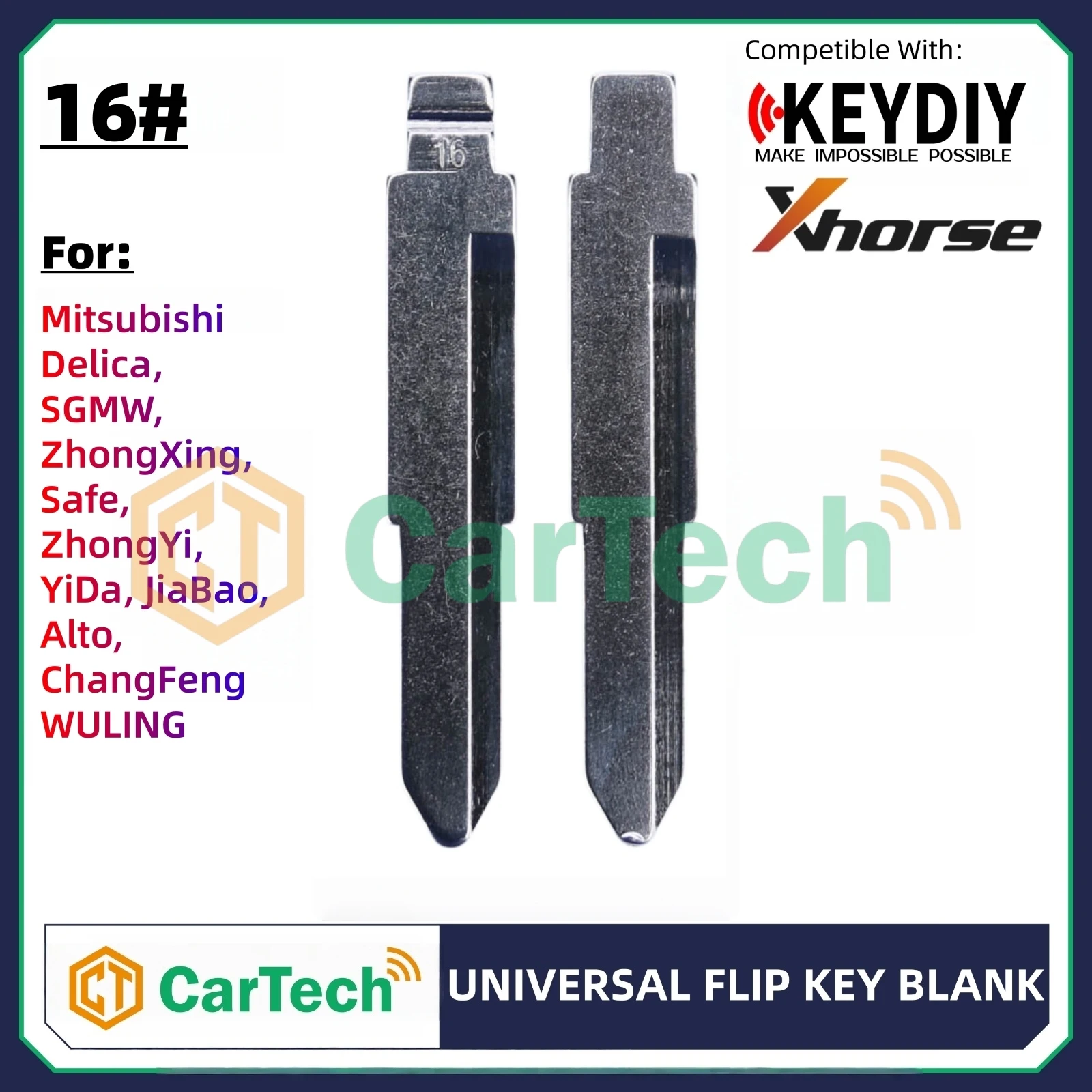 Фото 01 # HU49 необрезанный флип-пустой ключ для KEYDIY KD XHORSE VVDI Универсальный пульт дистанционного управления для Audi VW Volkswagen Seat Porsche Jetta Santana №1