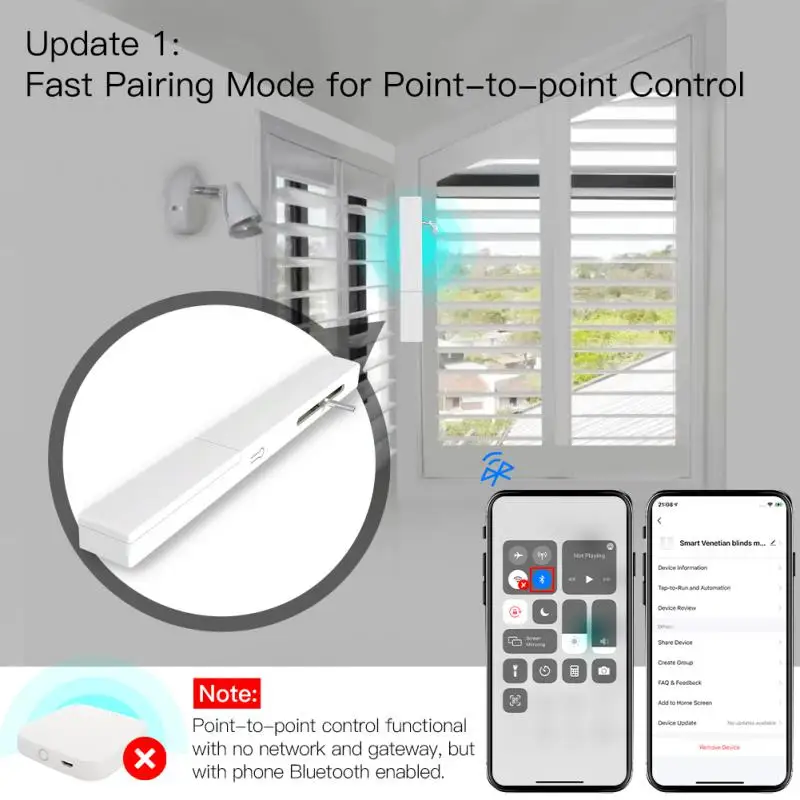 

Tuya USB Smart Adjustable Blinds Motor Charging Plantation Shutters Window Smart Life Alexa Google Home Voice Control