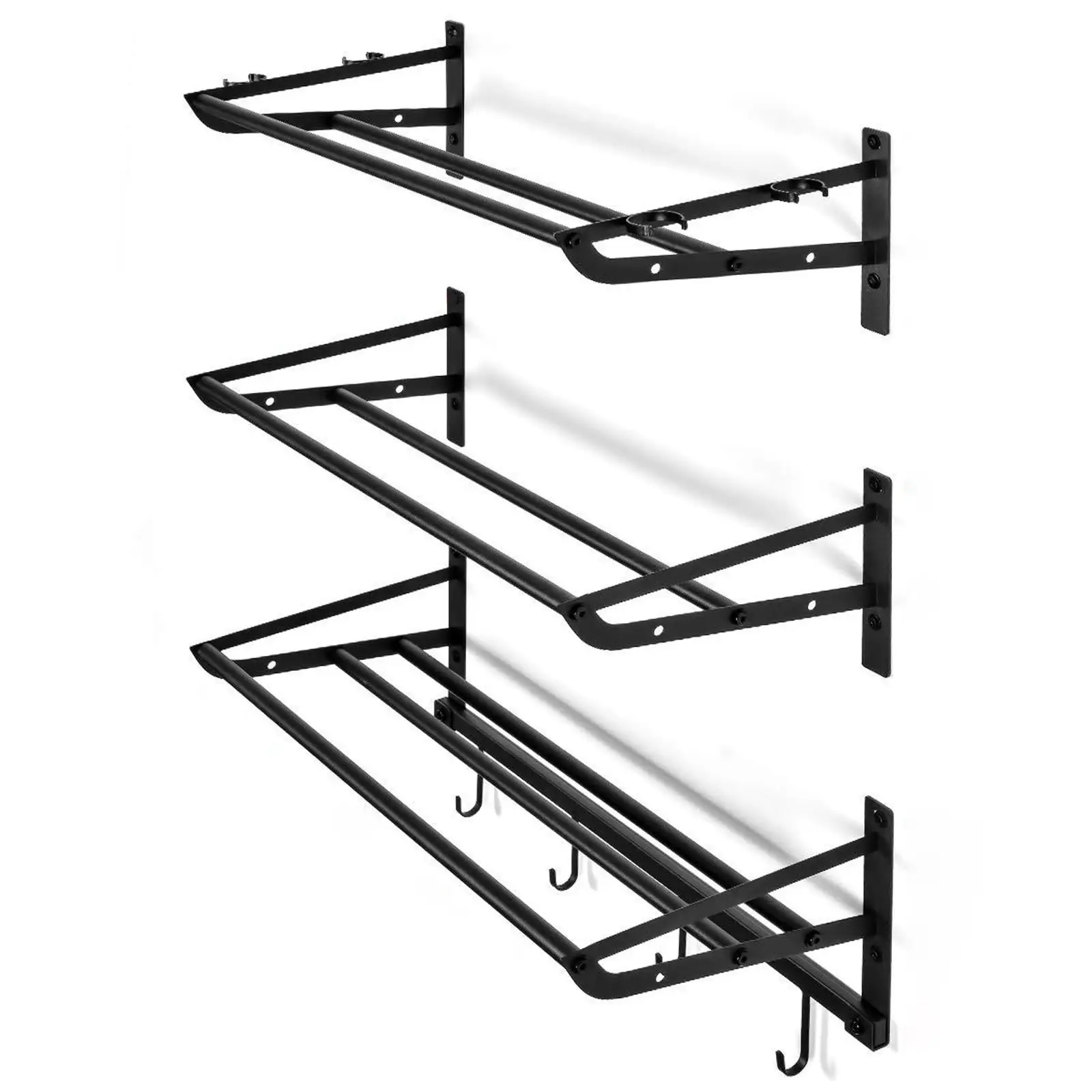 

Sports Rack Organizer Wall Mount Fitness Holder for Baseball Bats Sneakers Soccer Ball