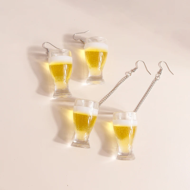 Креативные забавные висячие серьги в виде чашки пива для женщин и девушек