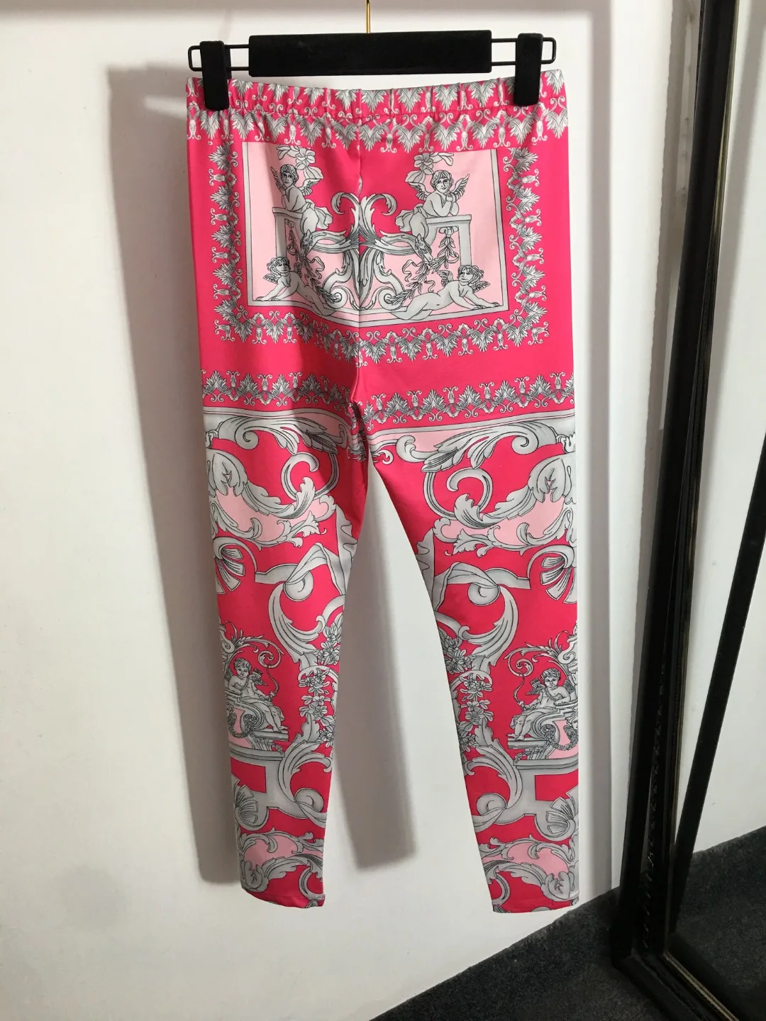 

Vintage Print slim rose red Yoga Fitness pants S-XL high waist elastic pants womens trousers women sweatpants korean style