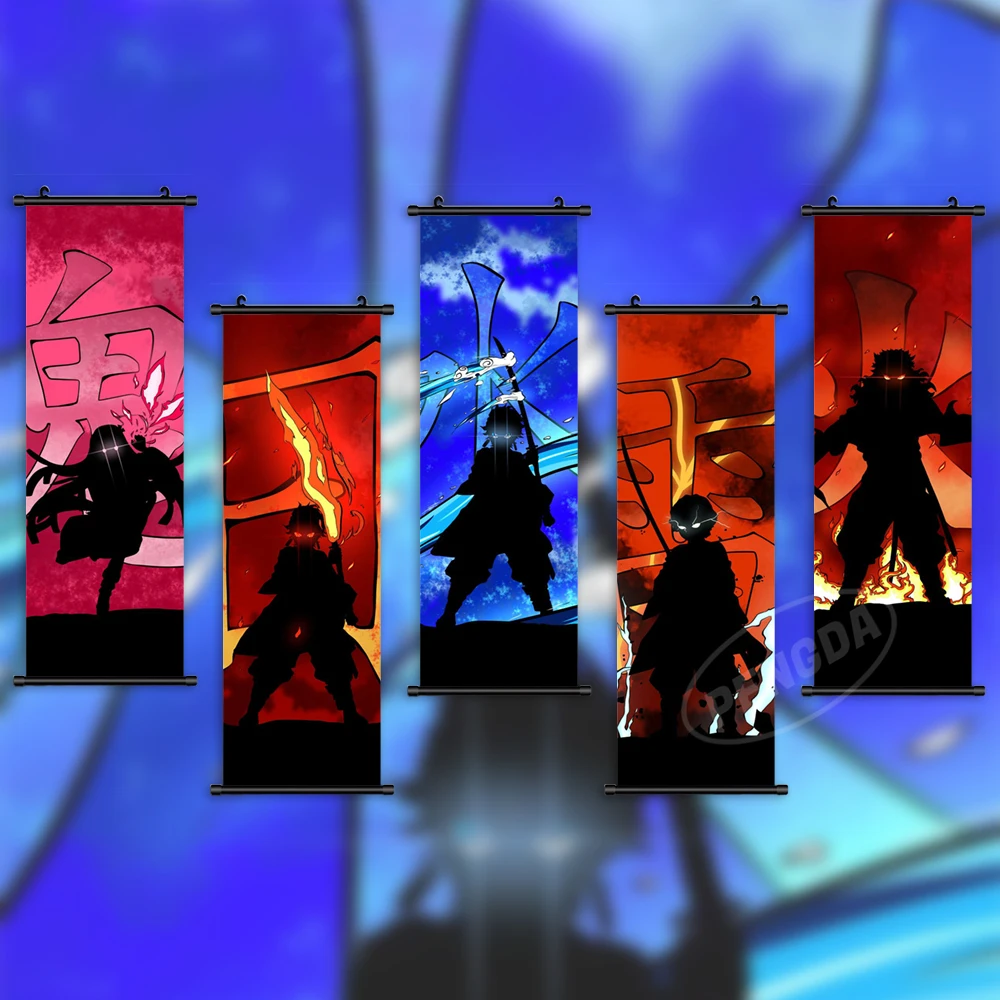 

Wall Artwork Anime Canvas Mural Demon Slayer Pictures Kamado Tanjirou Painting Print Swordsman Poster Hanging Scrolls Home Decor
