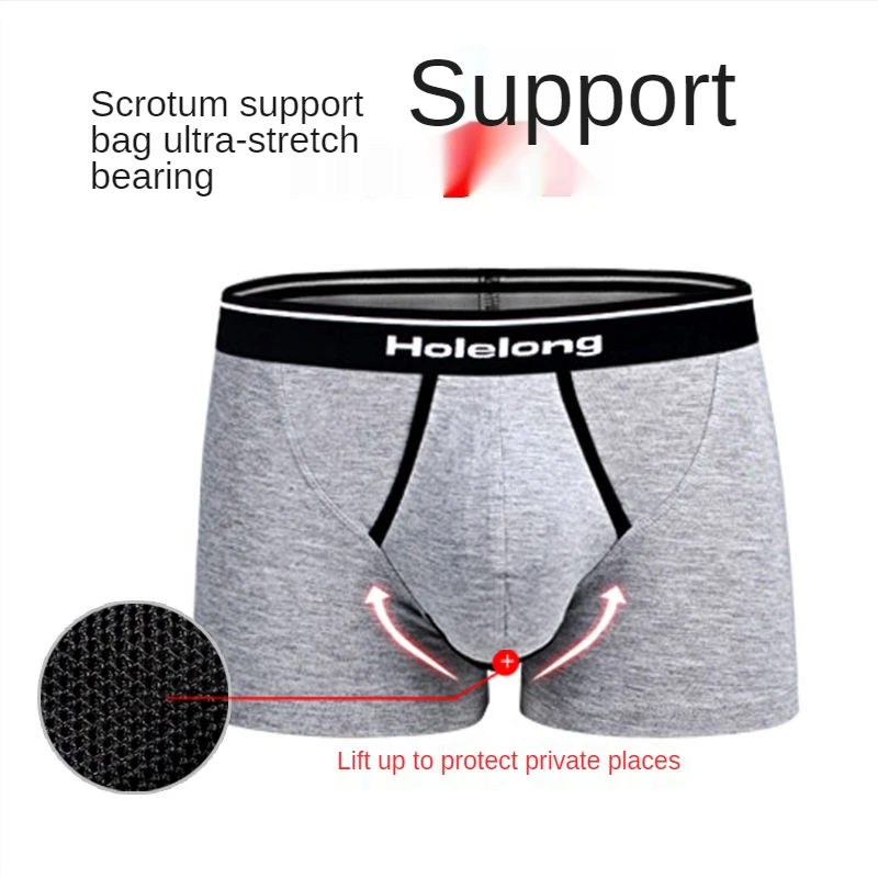 bullet separation underwear men's U-convex design breathable physiological quadrangle pants spermatic cord scrotal pouch pants